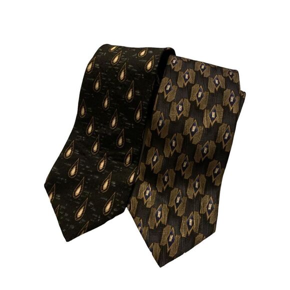 Nordstrom J Z Richard silk patterned ties lot of 2 Vintage - Picture 1 of 8